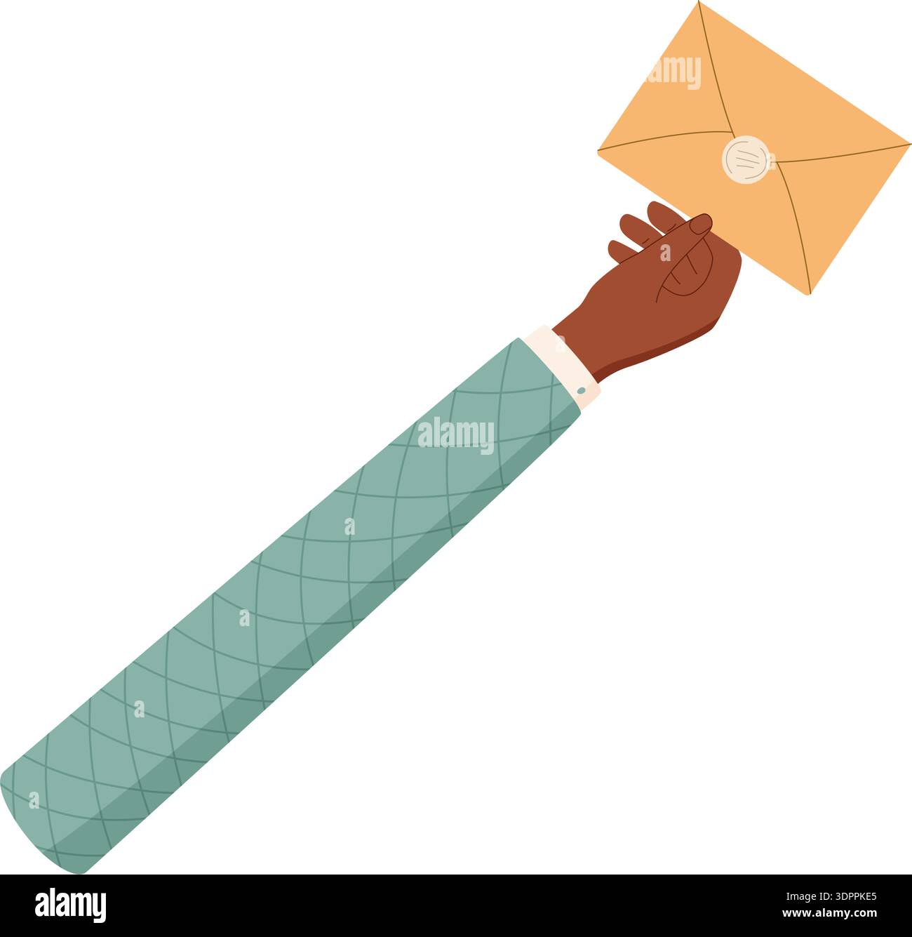 Flat Hand Hold Message Icon Stock Vector