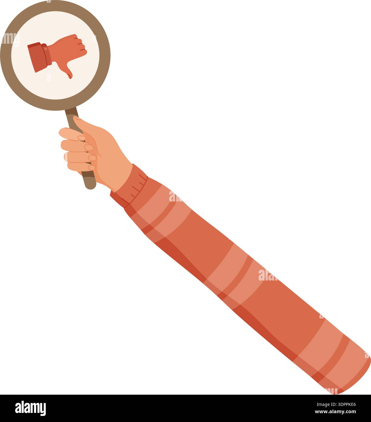 Cartoon Hand Holding Bad Feedback Symbol Stock Vector