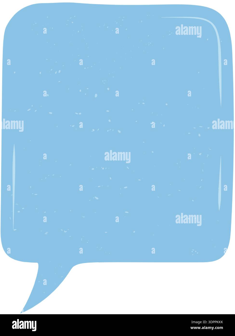 Hand Drawn Grunge Speech Box Icon Stock Vector