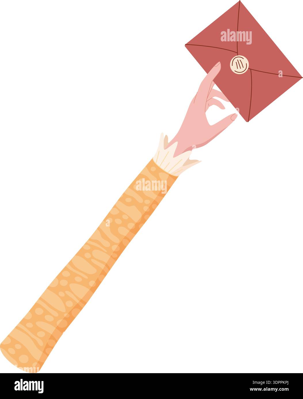 Cartoon Hand Hold Message Icon Stock Vector