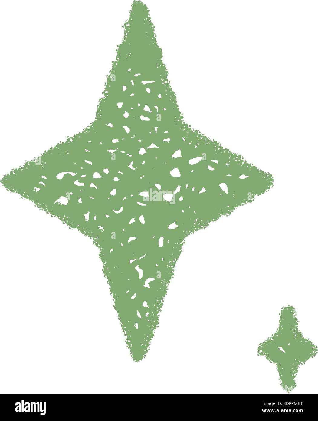Chalk Burst Star Icon With Sparkle Stock Vector
