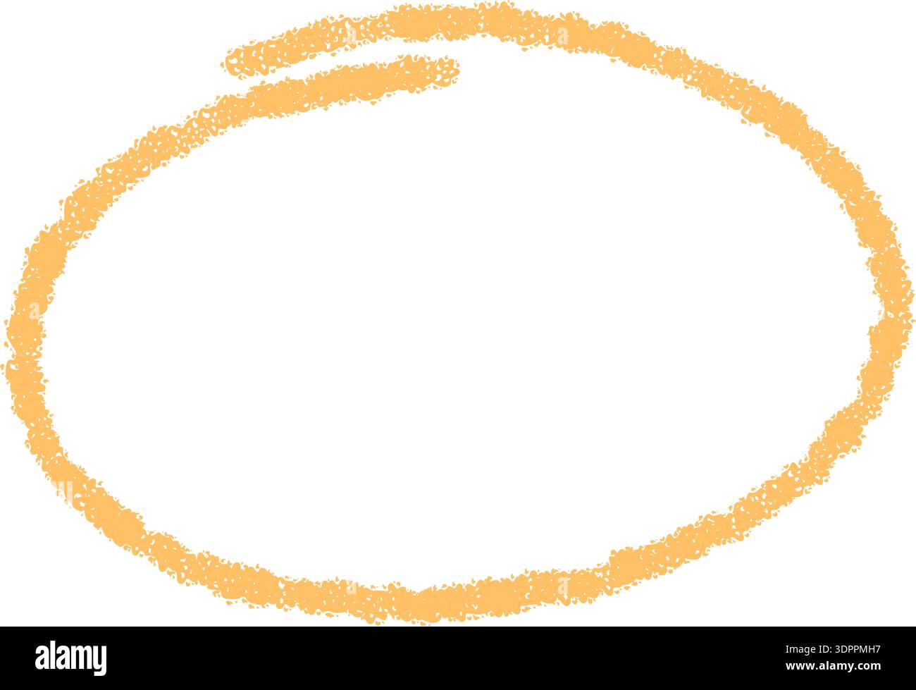Round Chalk Contour Sketch Frame Stock Vector