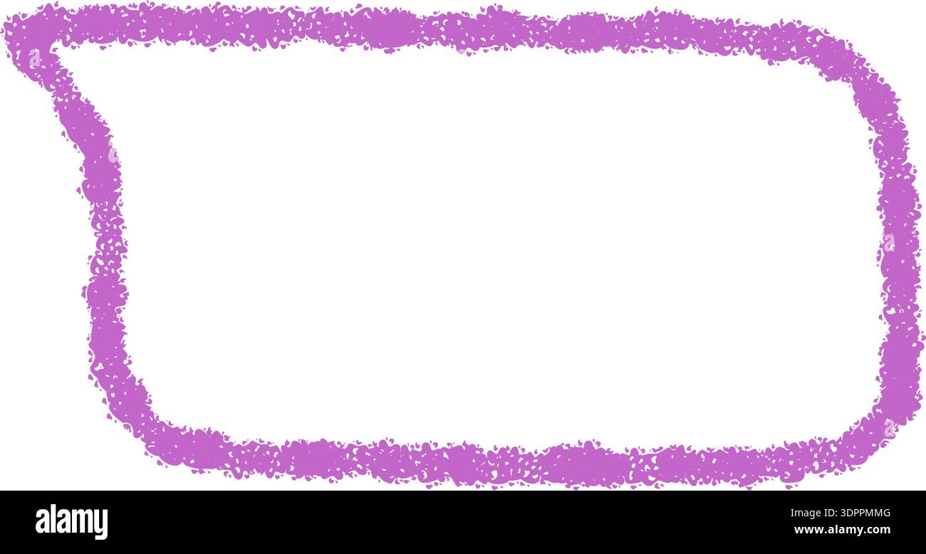 Hand Drawn Chalk Talk Bubble Rectangle Stock Vector