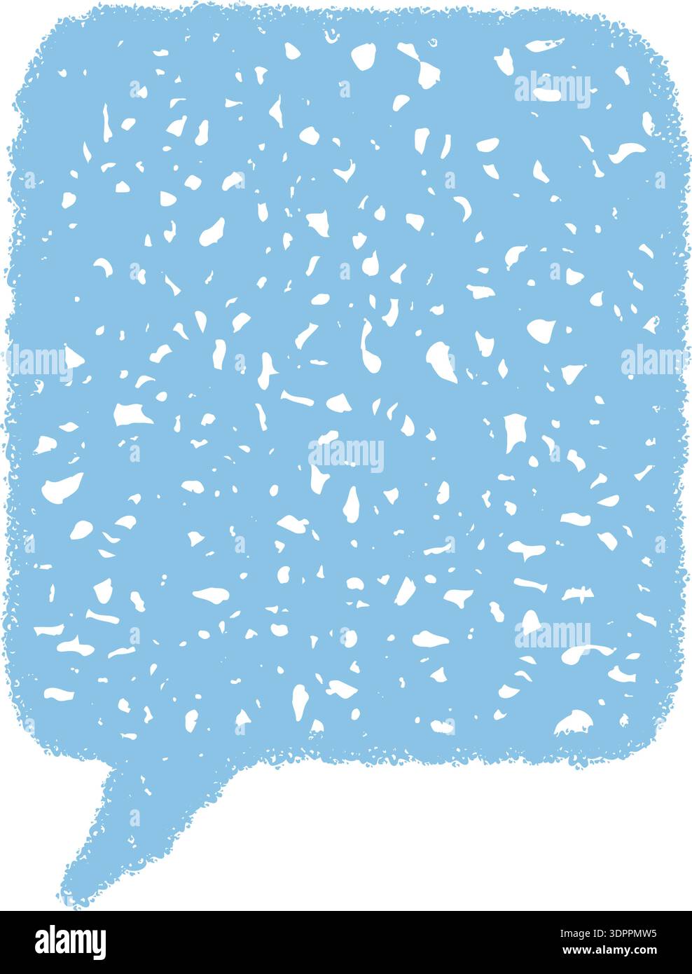 Crayon Sketch Organic Speech Bubble Box Stock Vector