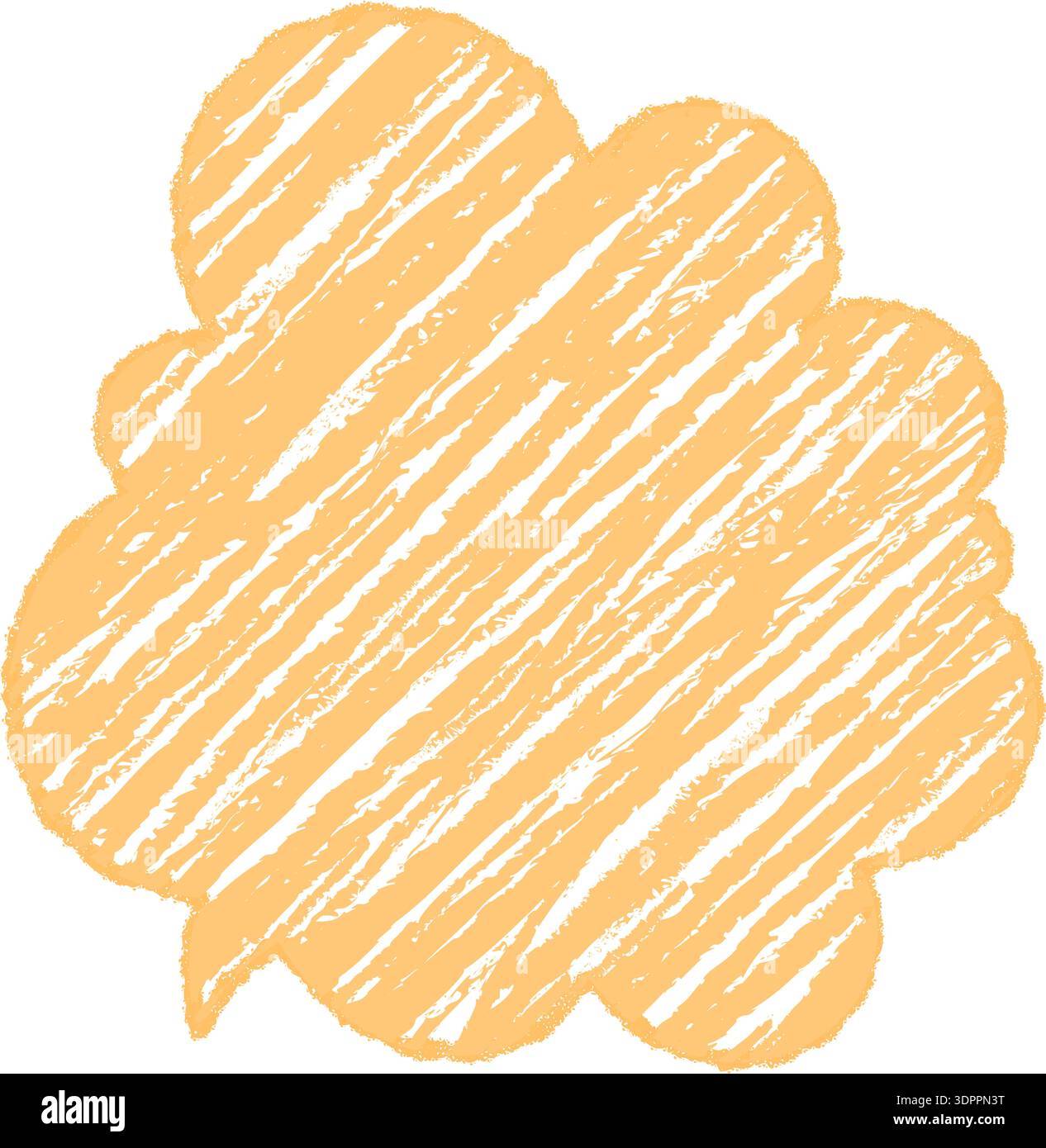Chalk Scribble Speech Cloud Bubble Sketch Stock Vector