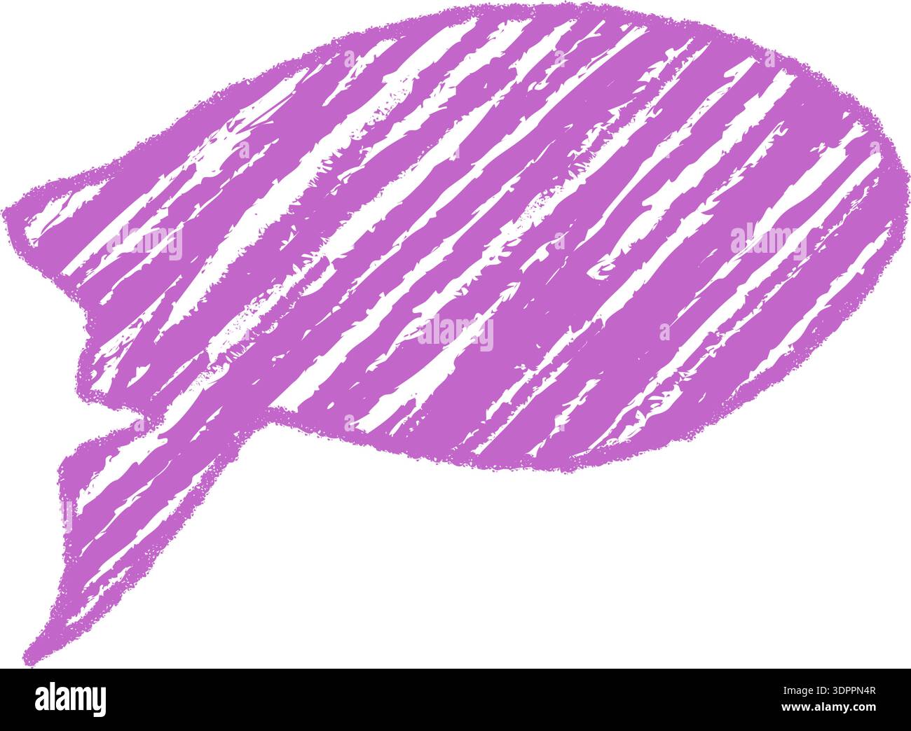 Wavy Organic Chalk Scribble Talk Bubble Stock Vector