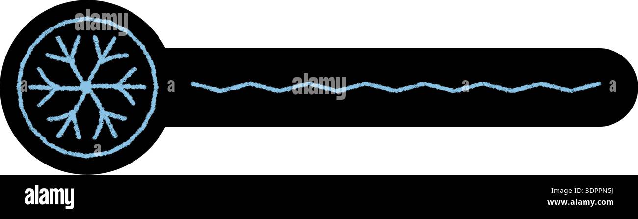 Chalk Snow Flake Lid Label Icon Stock Vector