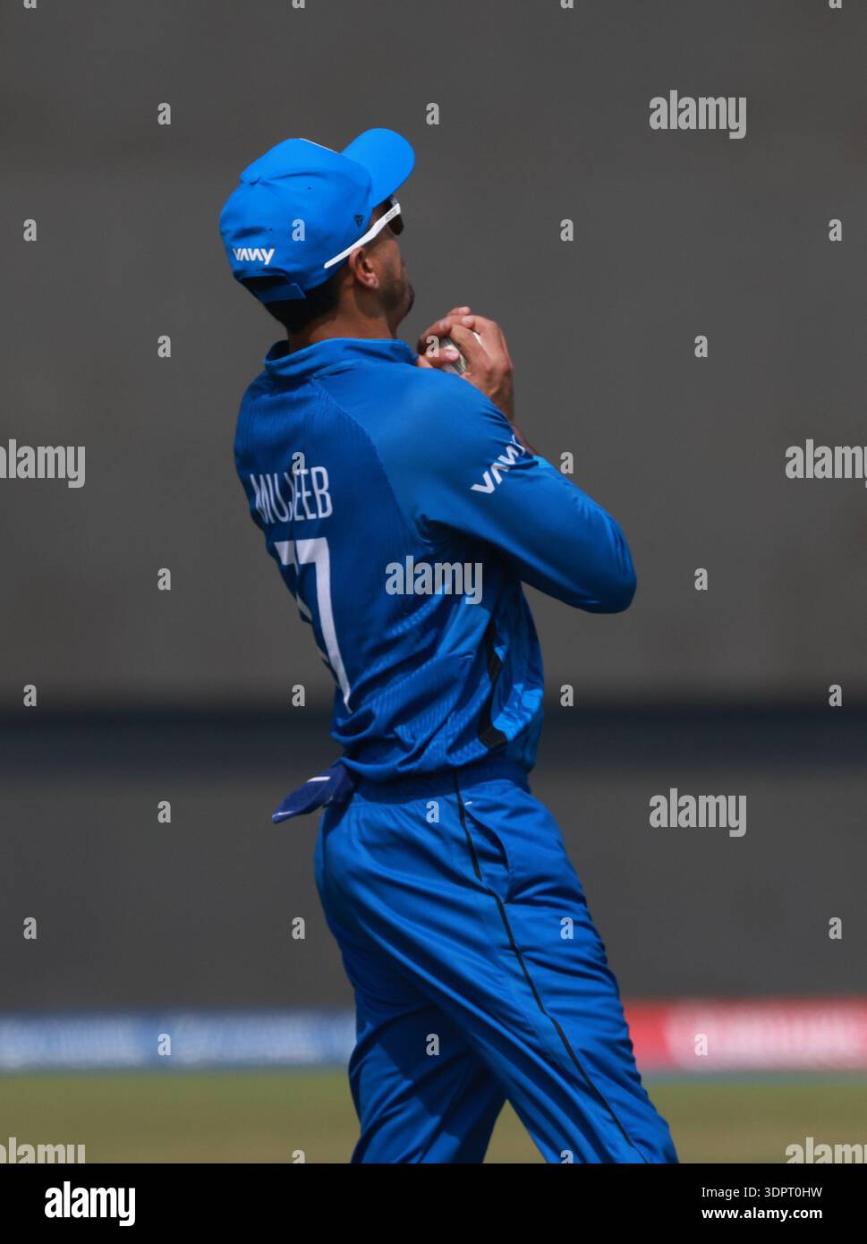 Mojeeb R New Delhi, India. 16th Feb, 2026. Mujeeb Ur Rahman of Afghanistan takes ...