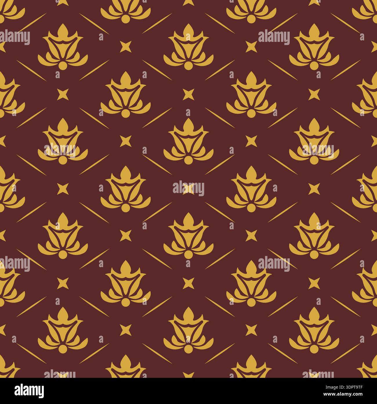 Seamless pattern with gold pattern. Heraldic pattern. Template for packaging, textiles, stylish postcards, invitations, backgrounds and creative desig Stock Vector
