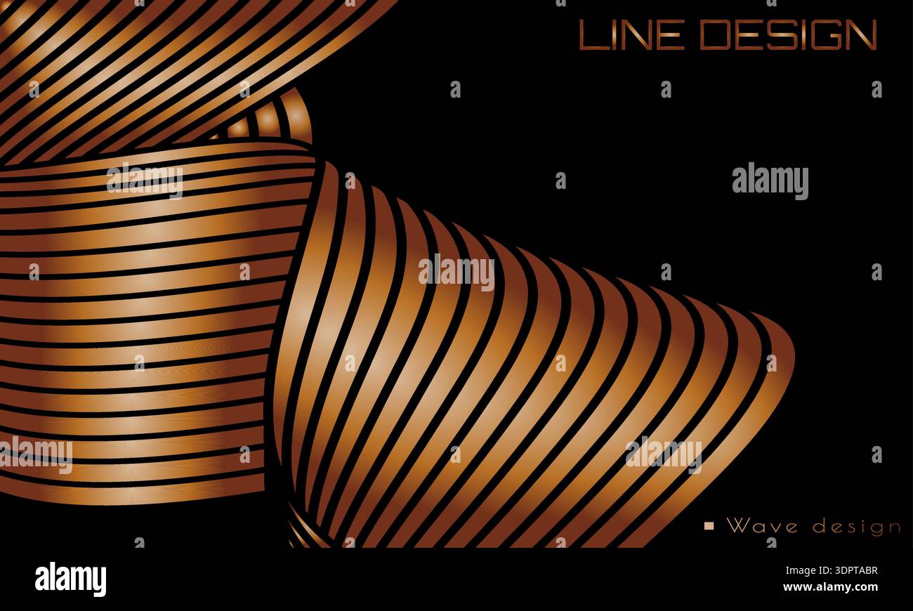 Abstract pattern of gradient wavy lines. A template for packaging ...