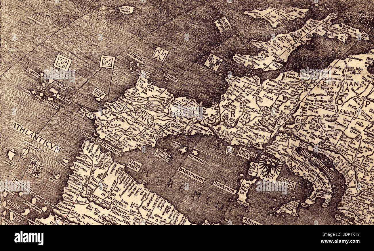 1500s waldseemuller map hi-res stock photography and images - Alamy