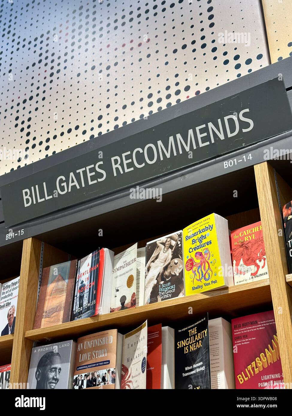 books on shelves bookstore in dubai mall - Smartphone Captured Stock Image
