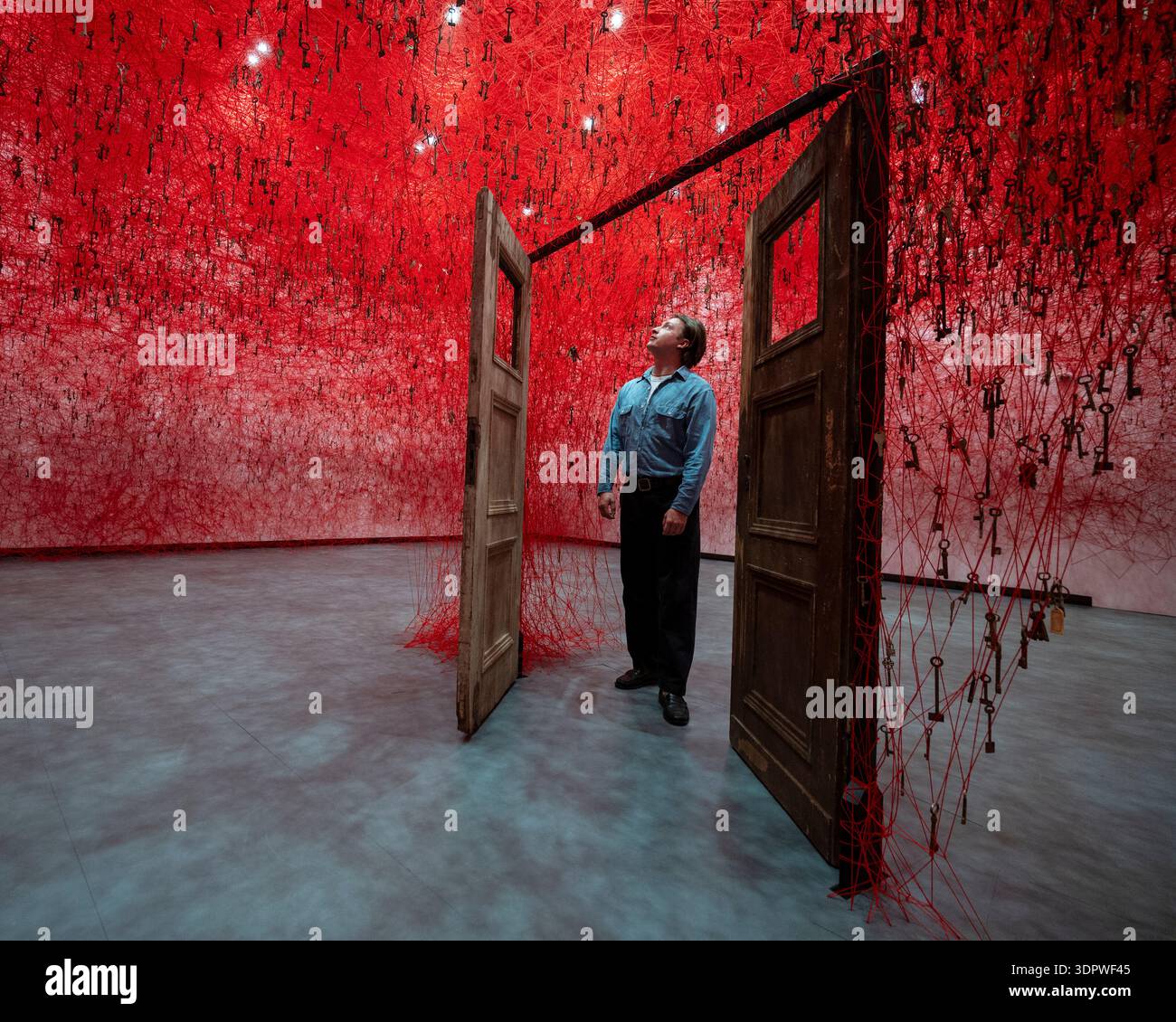 London, UK. 16 February 2026. A staff member with ‘Threads of Life ...