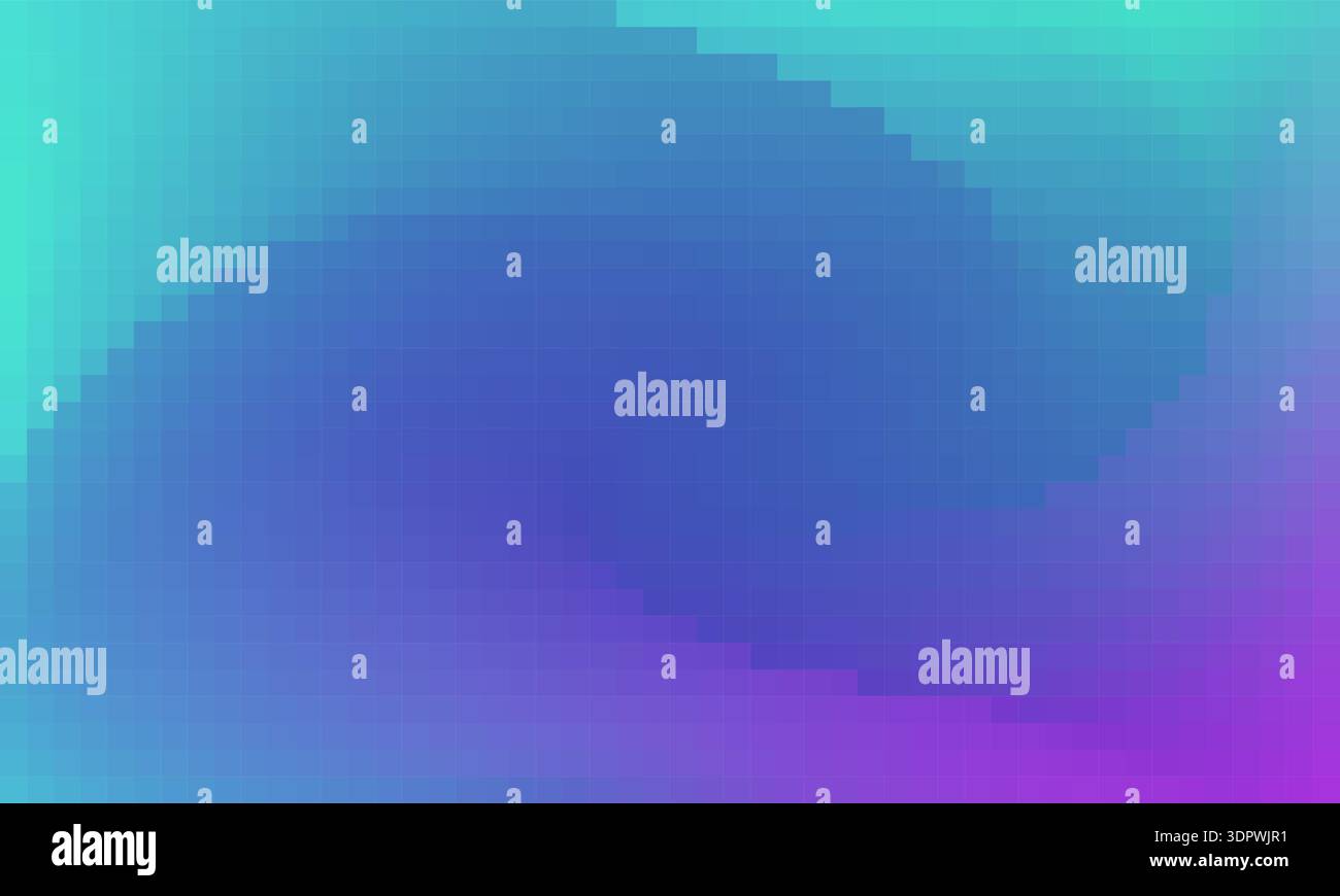Pixel gradient background. Abstract vector art with mosaic squares. Stock Vector
