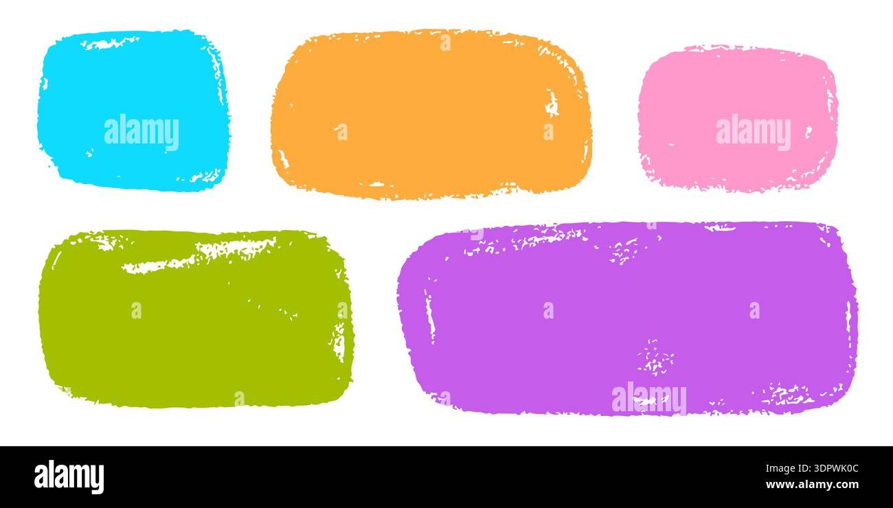 Text Box Rough Doodle minimal frame box set with rough texture. Abstract organic ...