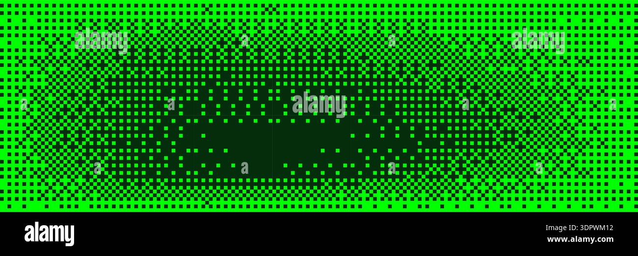 Dither bitmap vector texture. Abstract green gradient transition Stock Vector