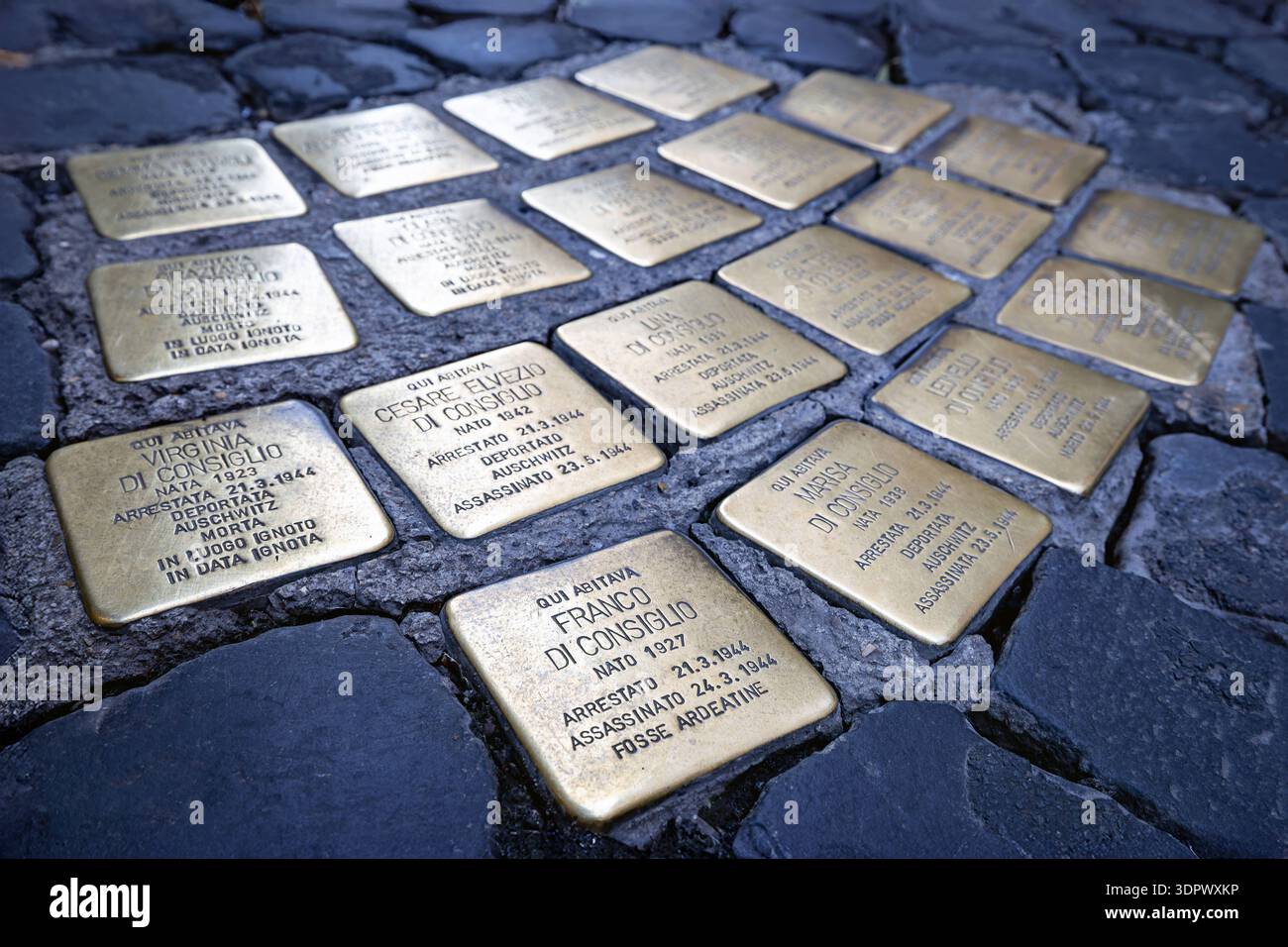 Memorial stumbling stones for the Consiglio family in Rome s Jewish ...