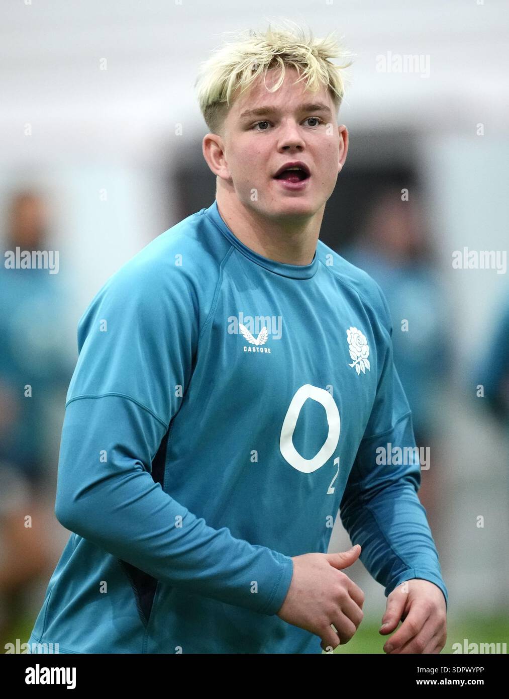 England's Henry Pollock during a training session at the England Rugby ...