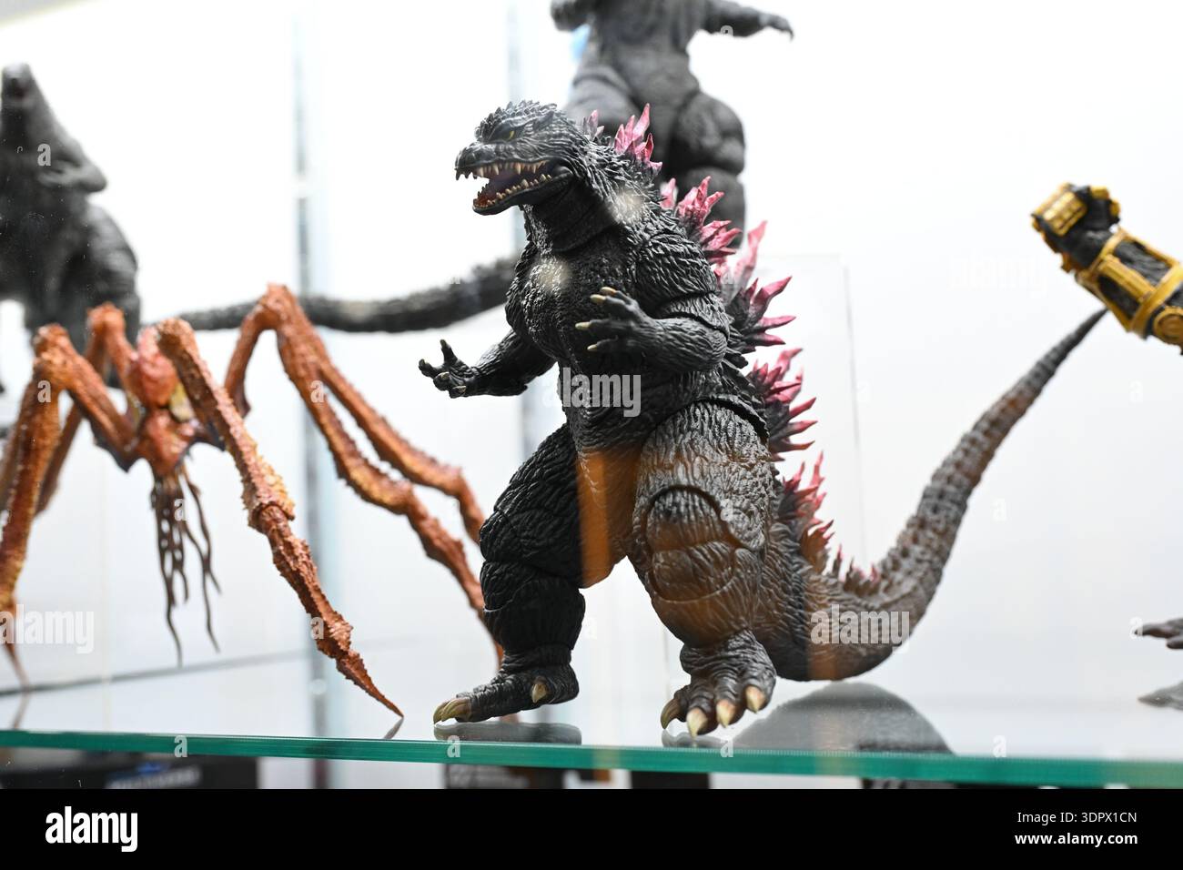 Godzilla Collection Display Godzilla figure display on Day 2 of the North American International ...