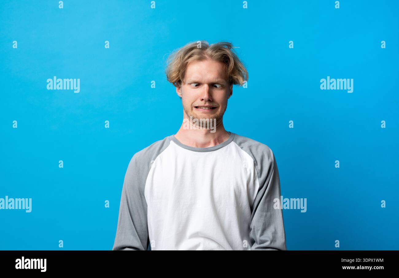 Cross eyed man funny face hi-res stock photography and images - Alamy
