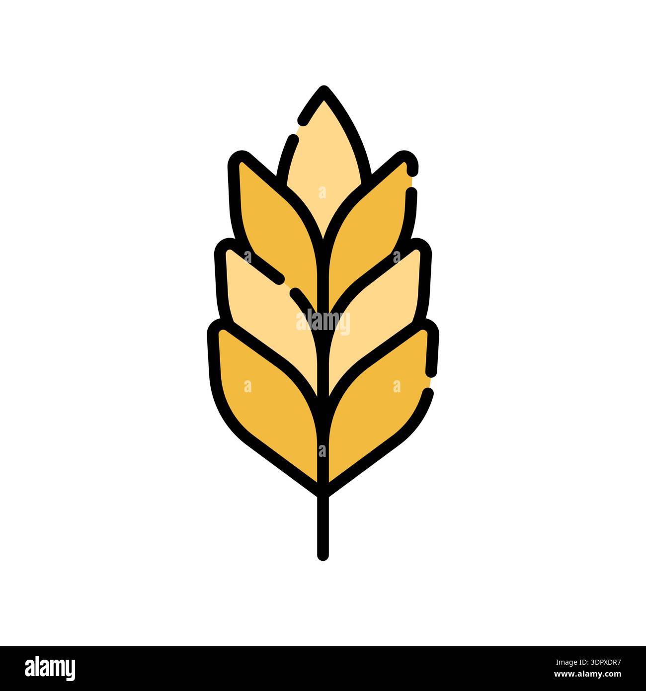 cereals color line icon. Vector isolated element. Editable stroke. Stock Vector