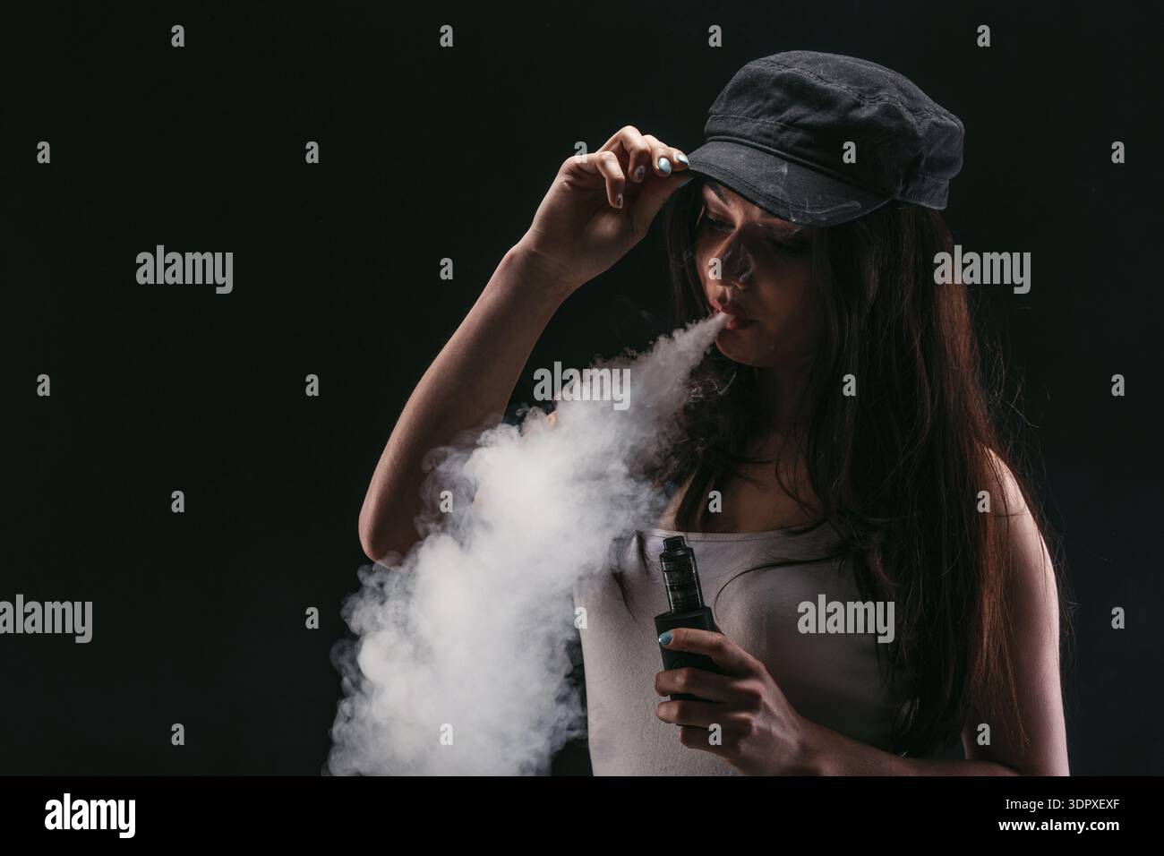 Blowing vape hi-res stock photography and images