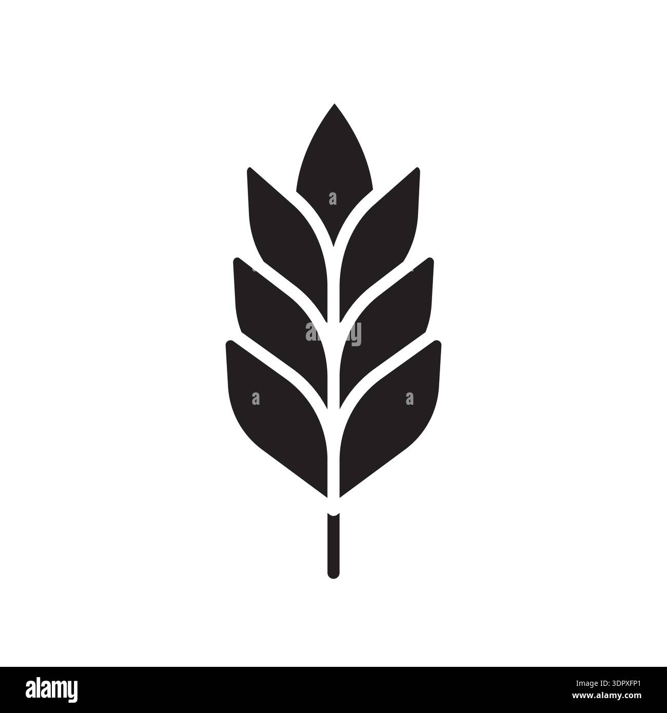 cereals black glyph icon. Vector isolated element. Editable stroke. Stock Vector