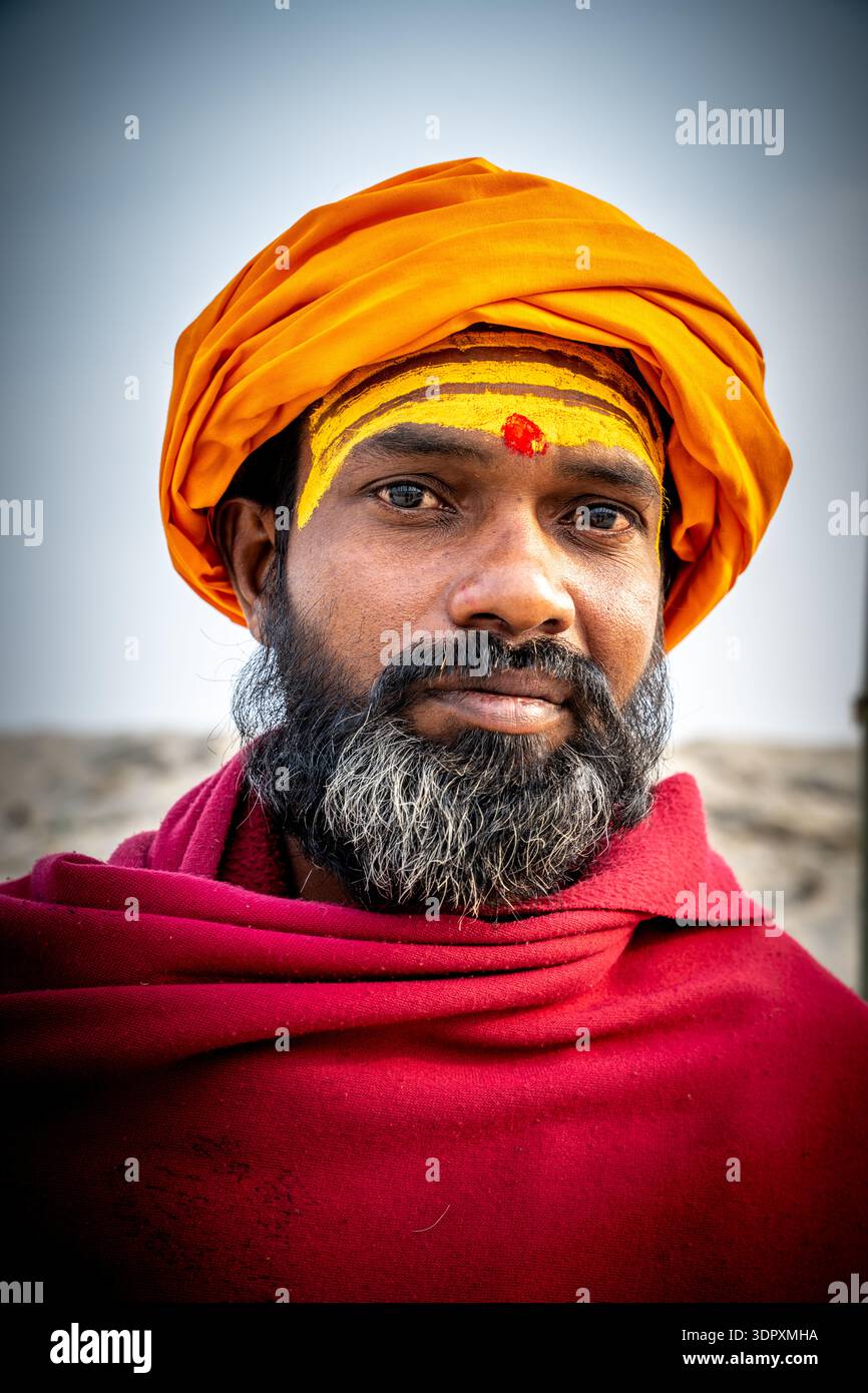 Yellow forehead paint hi-res stock photography and images - Alamy