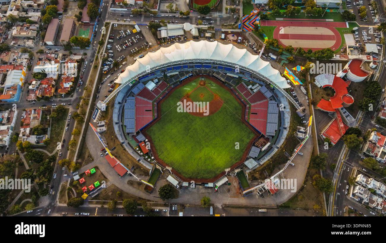 Aerial view of the city of Guadalajara and Estadio Panamericano, home