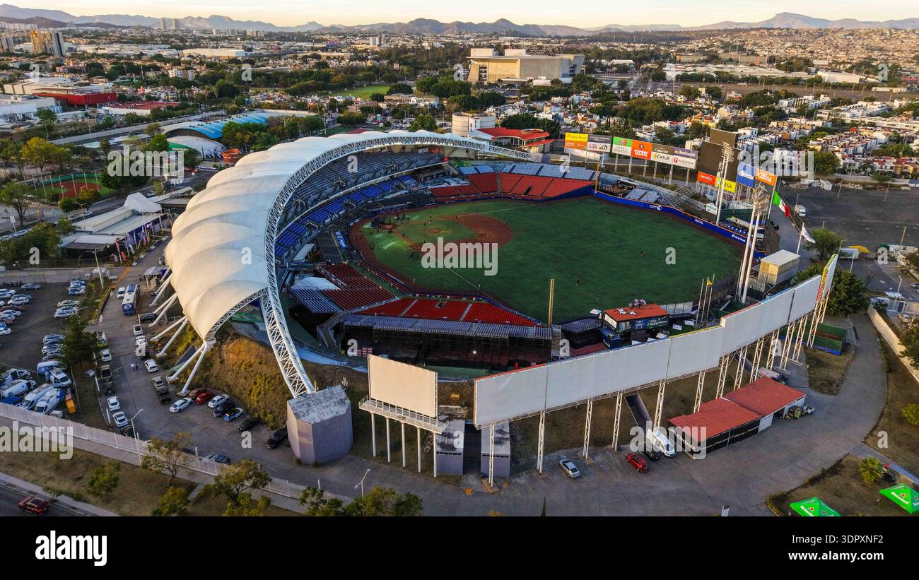 Aerial view of the city of Guadalajara and Estadio Panamericano, home
