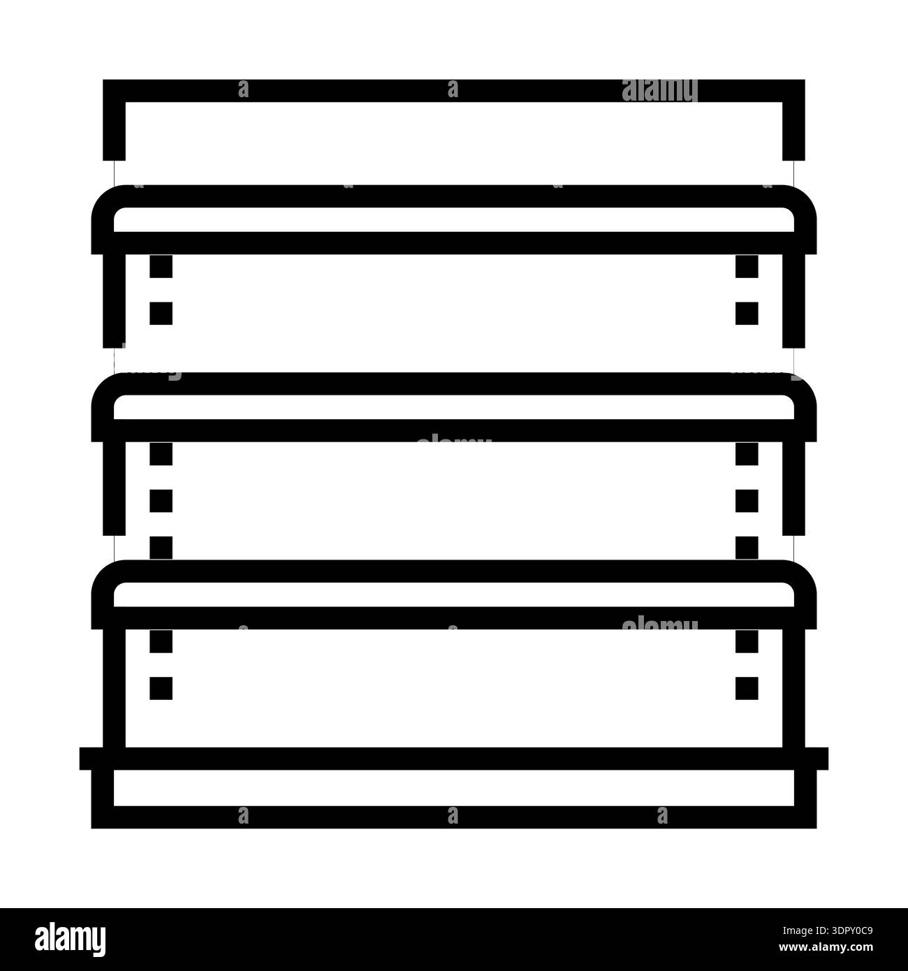 Gondola Shelving icon. Shop shelving system sign. Pictogram of ...
