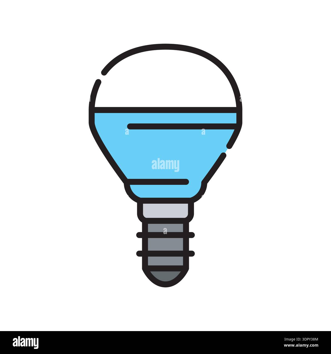 led lamp color line icon. Vector isolated element. Editable stroke. Stock Vector