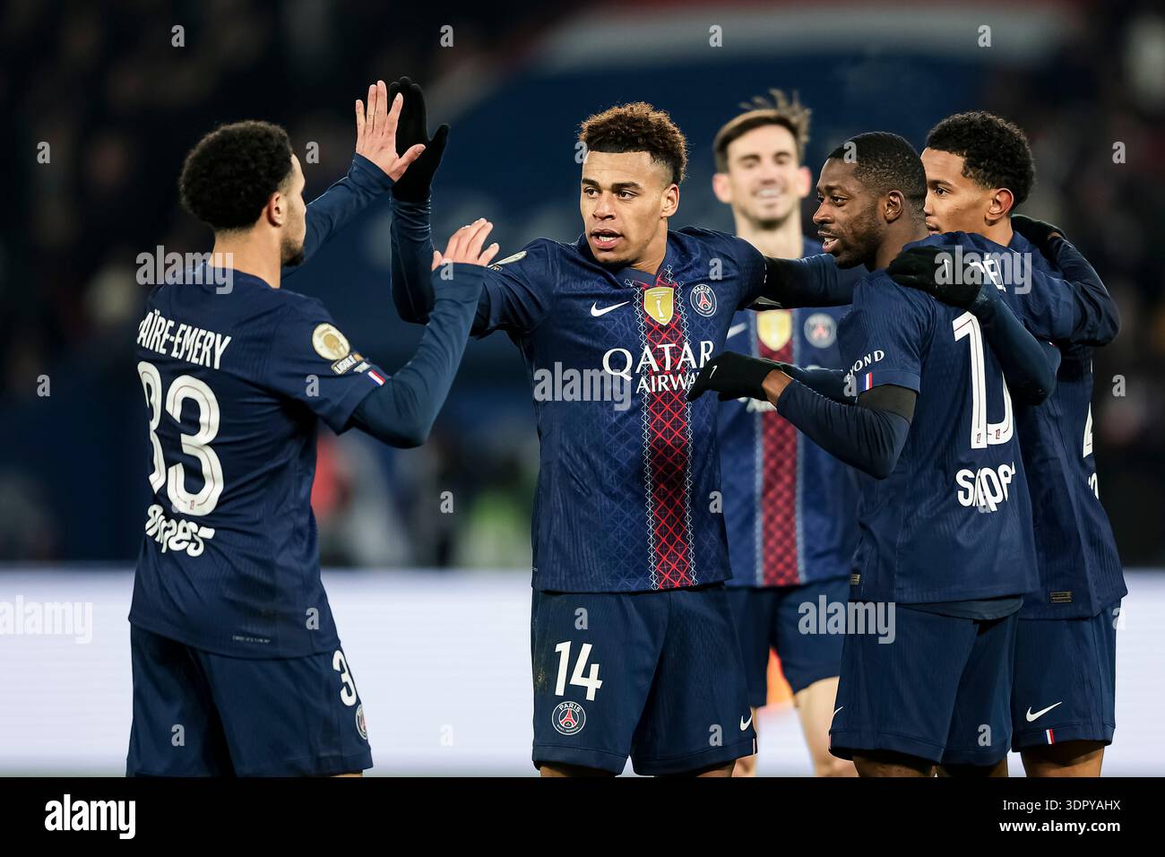 Paris, France - January 4: Désiré Doué of Paris Saint-Germain and ...