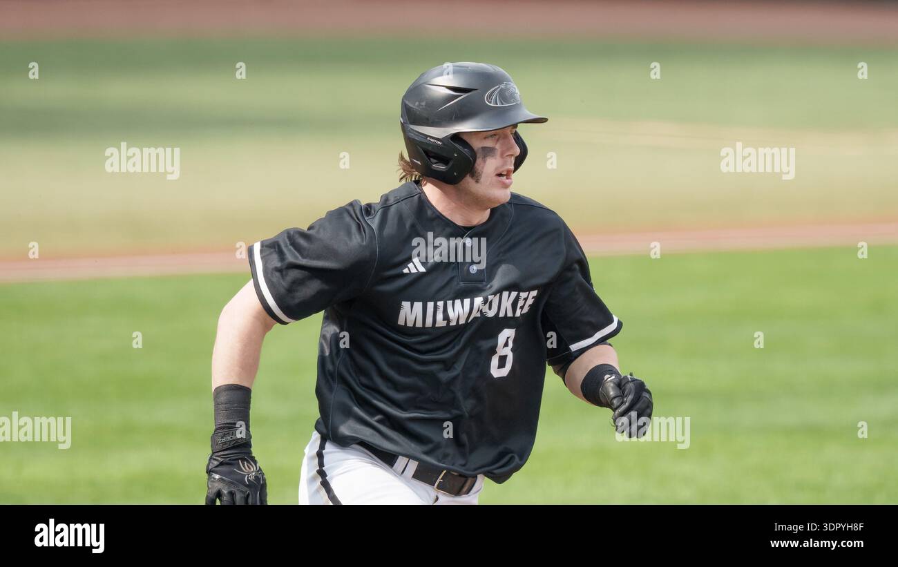 Milwaukee Infielder Grant Ross 8 Throws During An NCAA Baseball Game Milwaukee Infielder Grant Ross 8 Throws During An Ncaa Baseball Game On Saturday Feb 14 2026 In Baton Rouge La Ap Photomatthew Hinton 3DPYH8F 