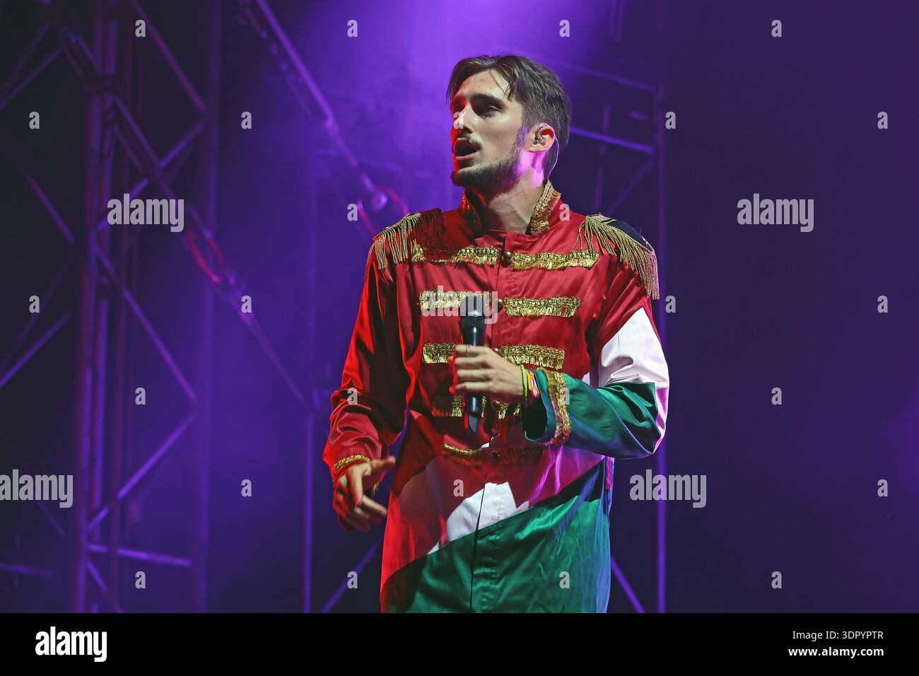 Hungarian Rapper Hungarian singer, songwriter, rapper Krúbi performs at Sziget Festival ...