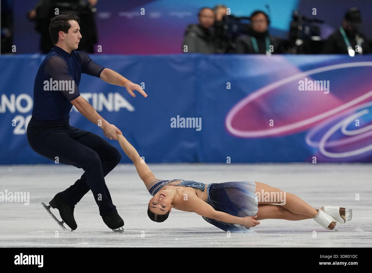 Luke Digby Anastasia Vaipan-Law and Luke Digby of Britain compete during the pairs ...