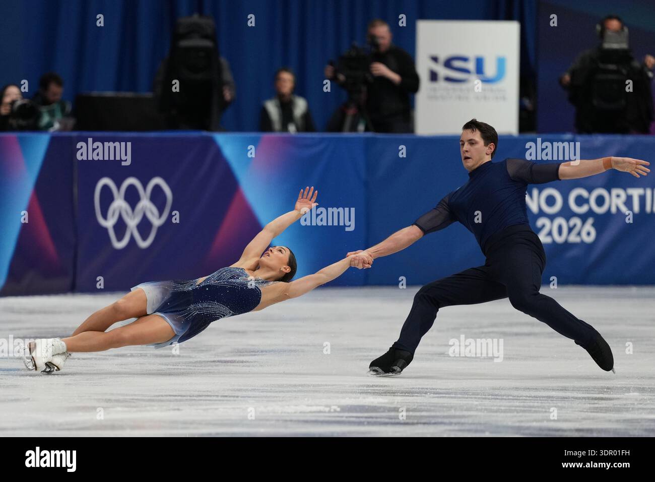 Luke Digby Anastasia Vaipan-Law and Luke Digby of Britain compete during the pairs ...