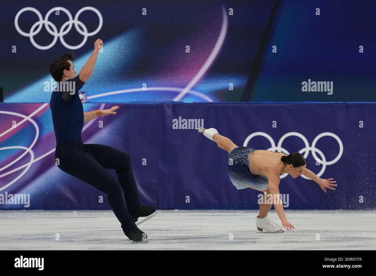 Luke Digby Anastasia Vaipan-Law and Luke Digby of Britain stumble while competing ...