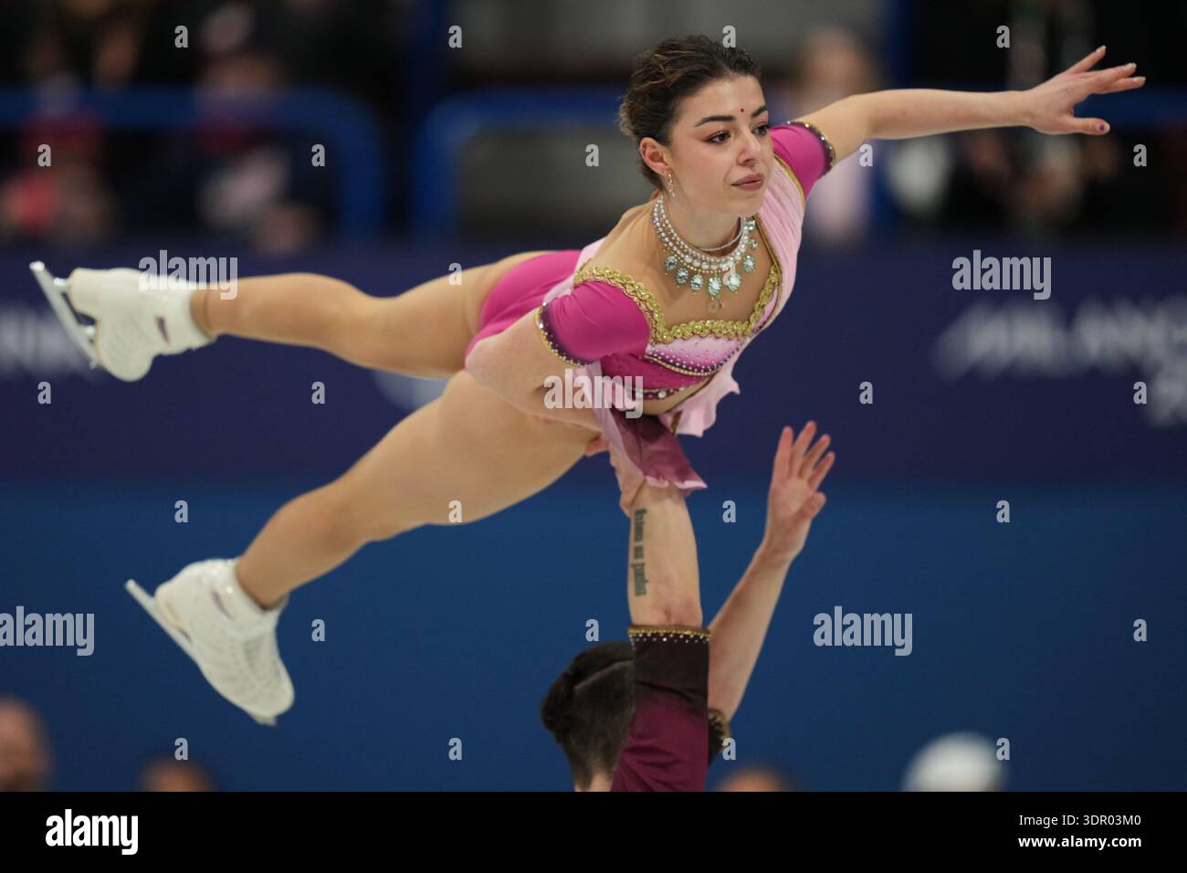 Luke Digby Anastasia Vaipan-Law and Luke Digby of Britain compete during the pairs ...
