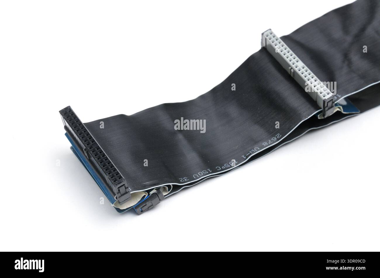 IDE cable for computer on an isolated white background Stock Photo