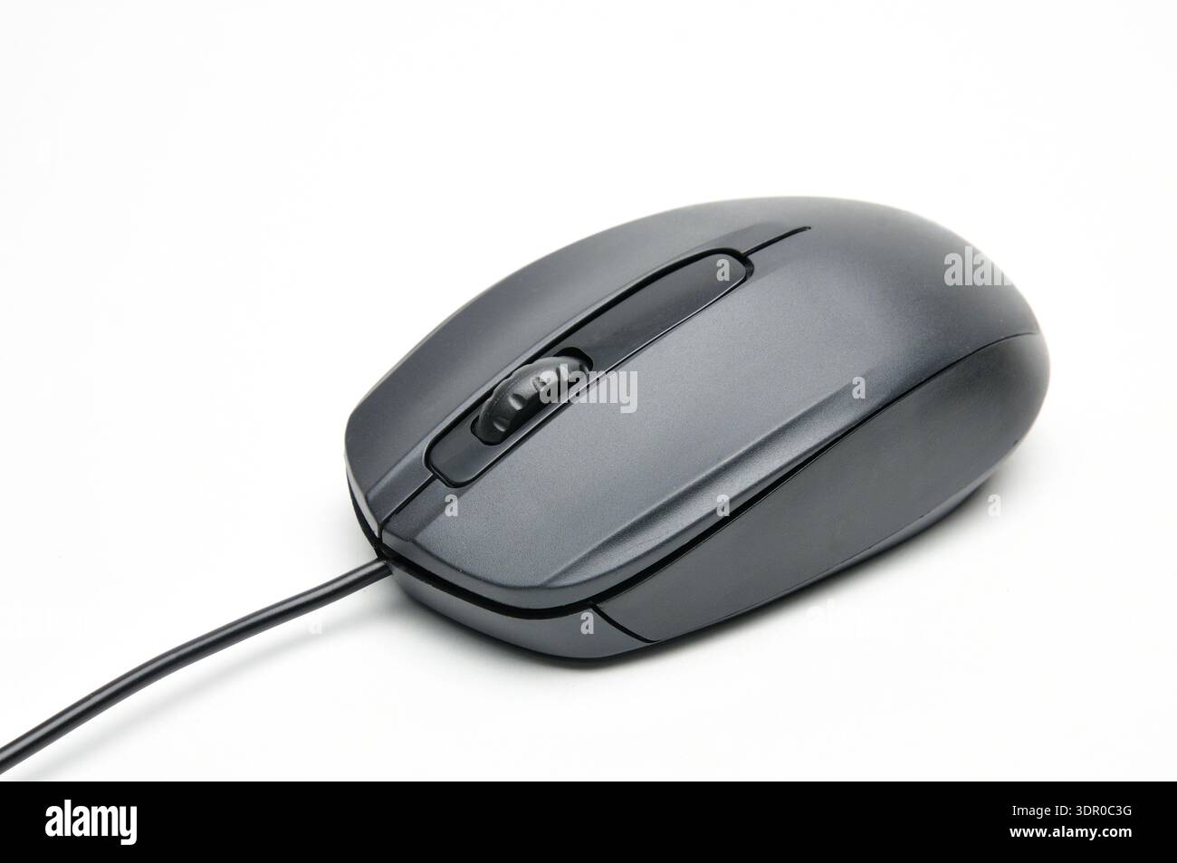 Computer mouse for issuing commands and controlling applications on an isolated white background Stock Photo