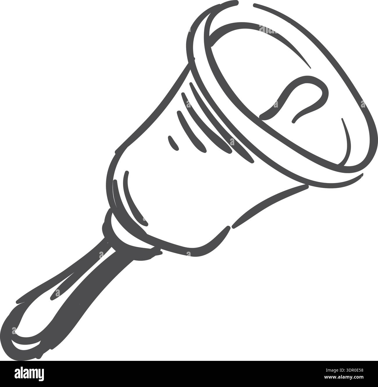 Ringing bell hand drawn icon. School symbol Stock Vector