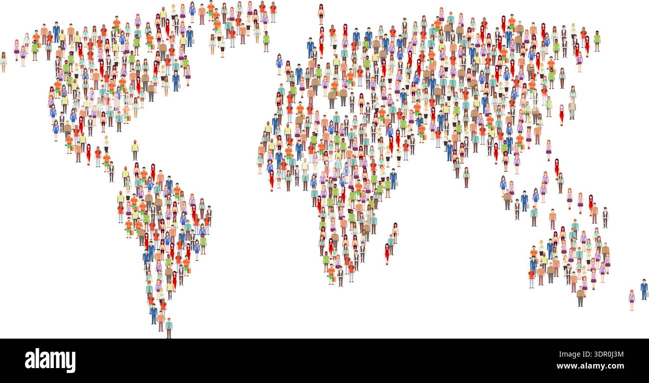 Infographic people world map hi-res stock photography and images - Alamy