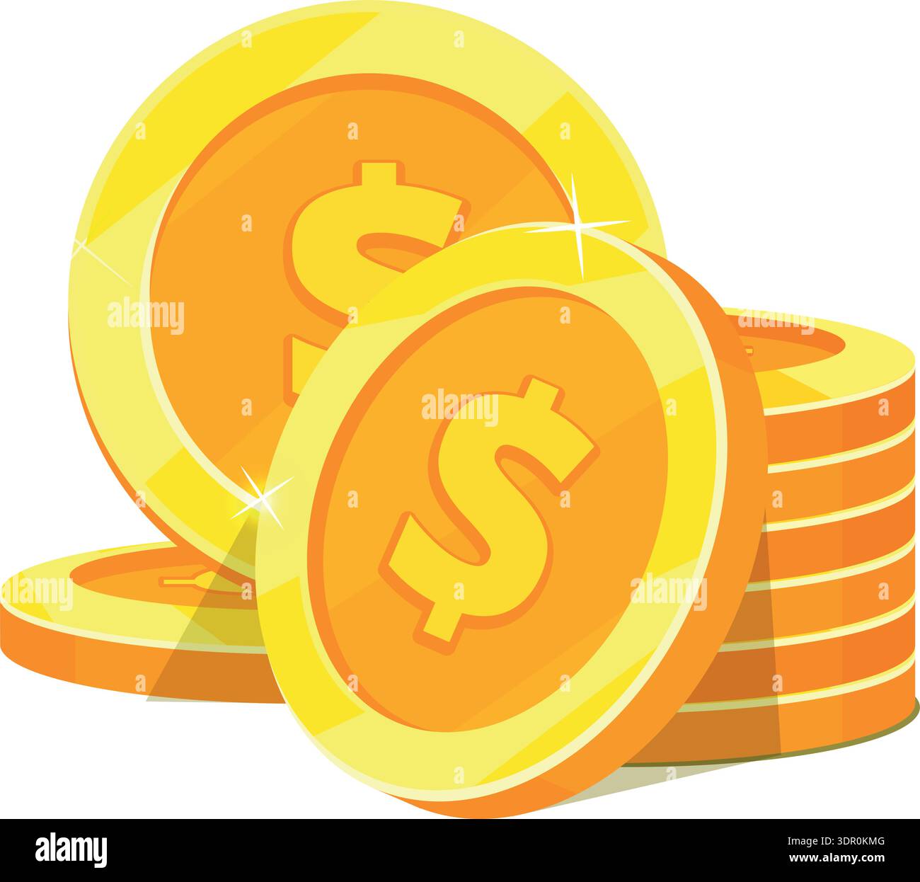Money pile cartoon icon hi-res stock photography and images - Alamy