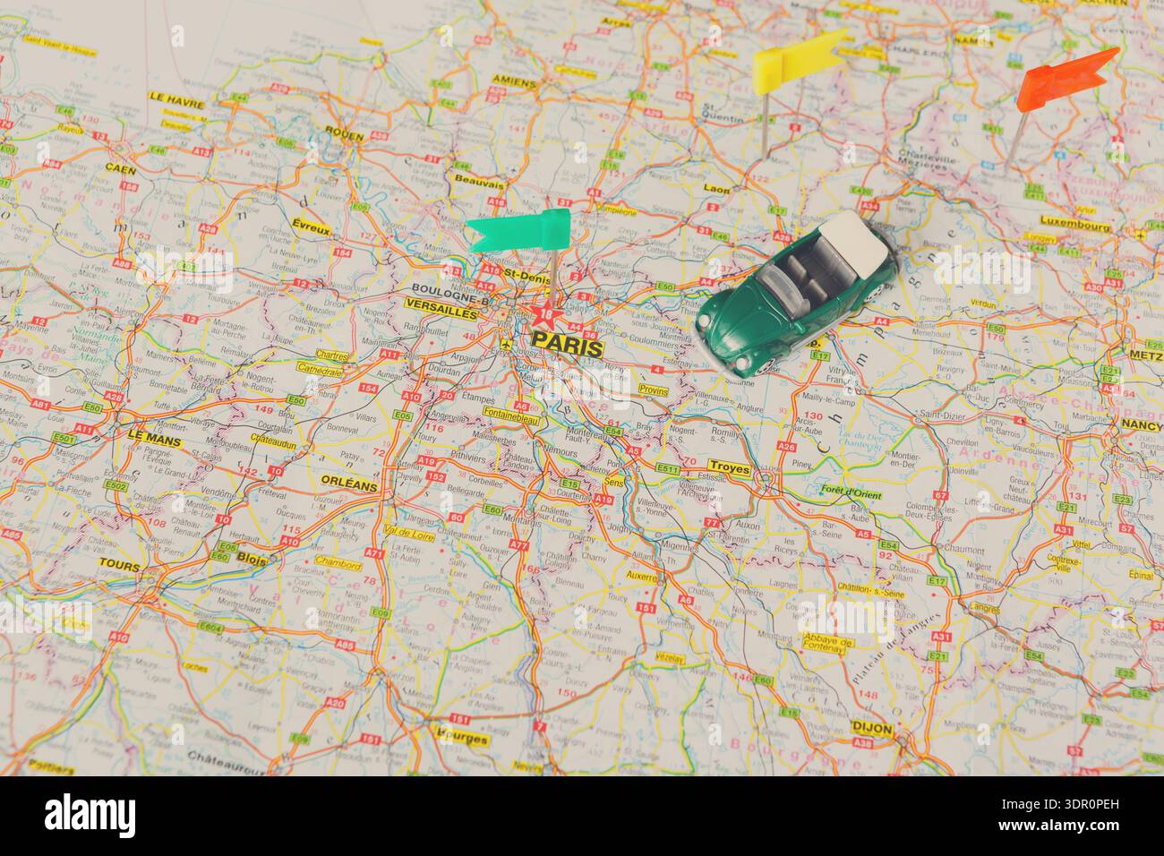 Peries Map Map paris small car hi-res stock photography and images - Alamy