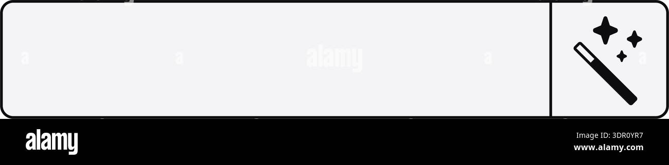 User interface or UI element for generative AI with prompt input box and button vector Stock Vector