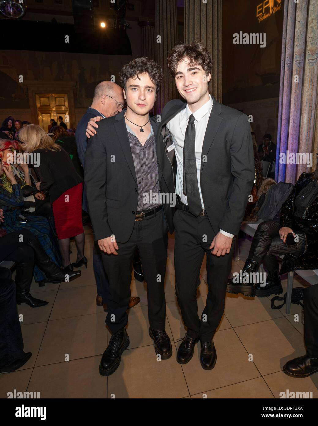 Alex Garfin and Max Garfin attends Malan Breton AW26 “Song of the ...