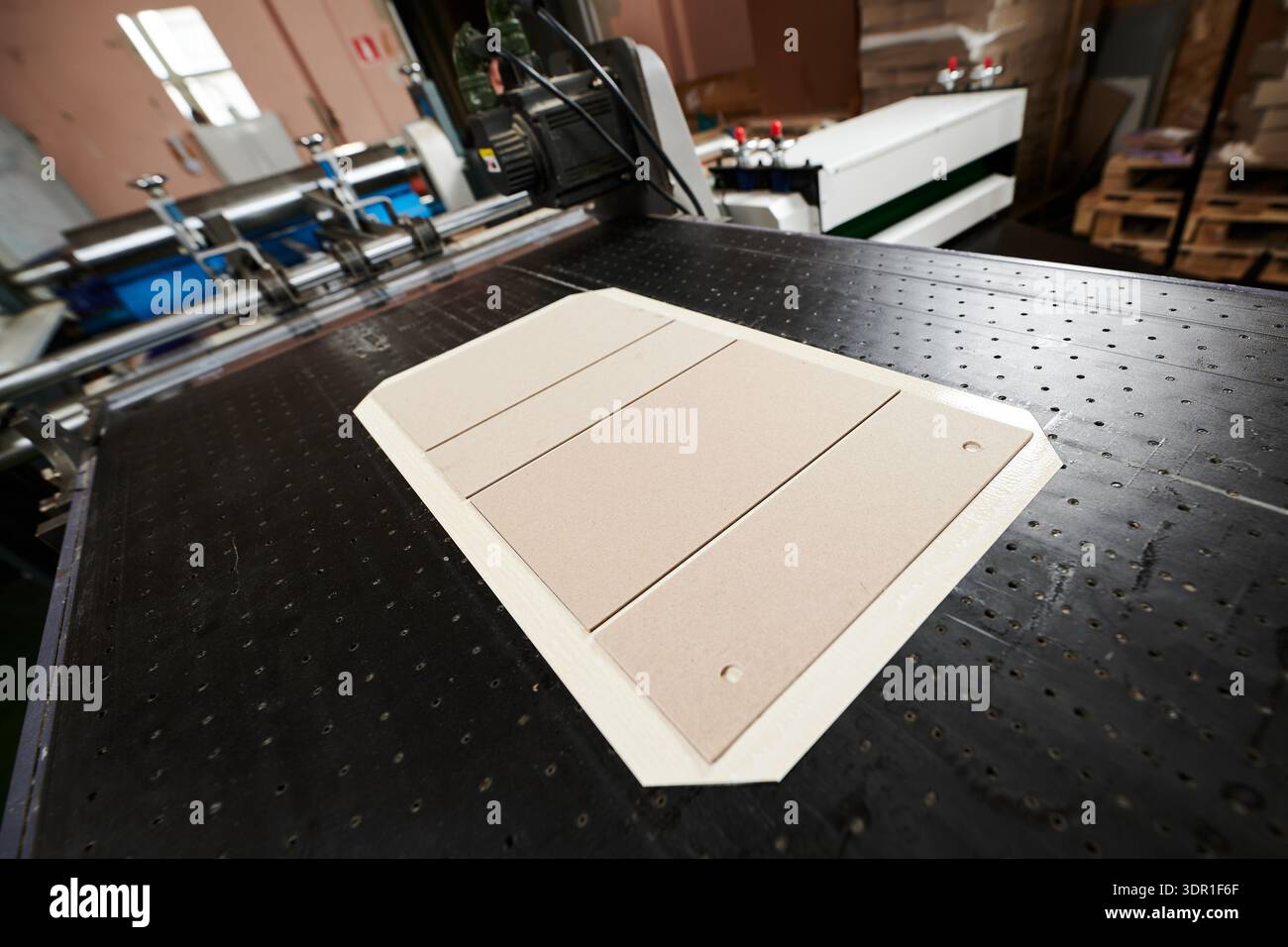 Innovative process in decorative packaging factory showcasing box lid ...