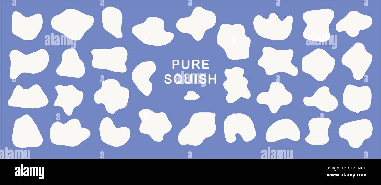 Abstract Organic Freeform Blob and Speech Bubble Set Stock Vector