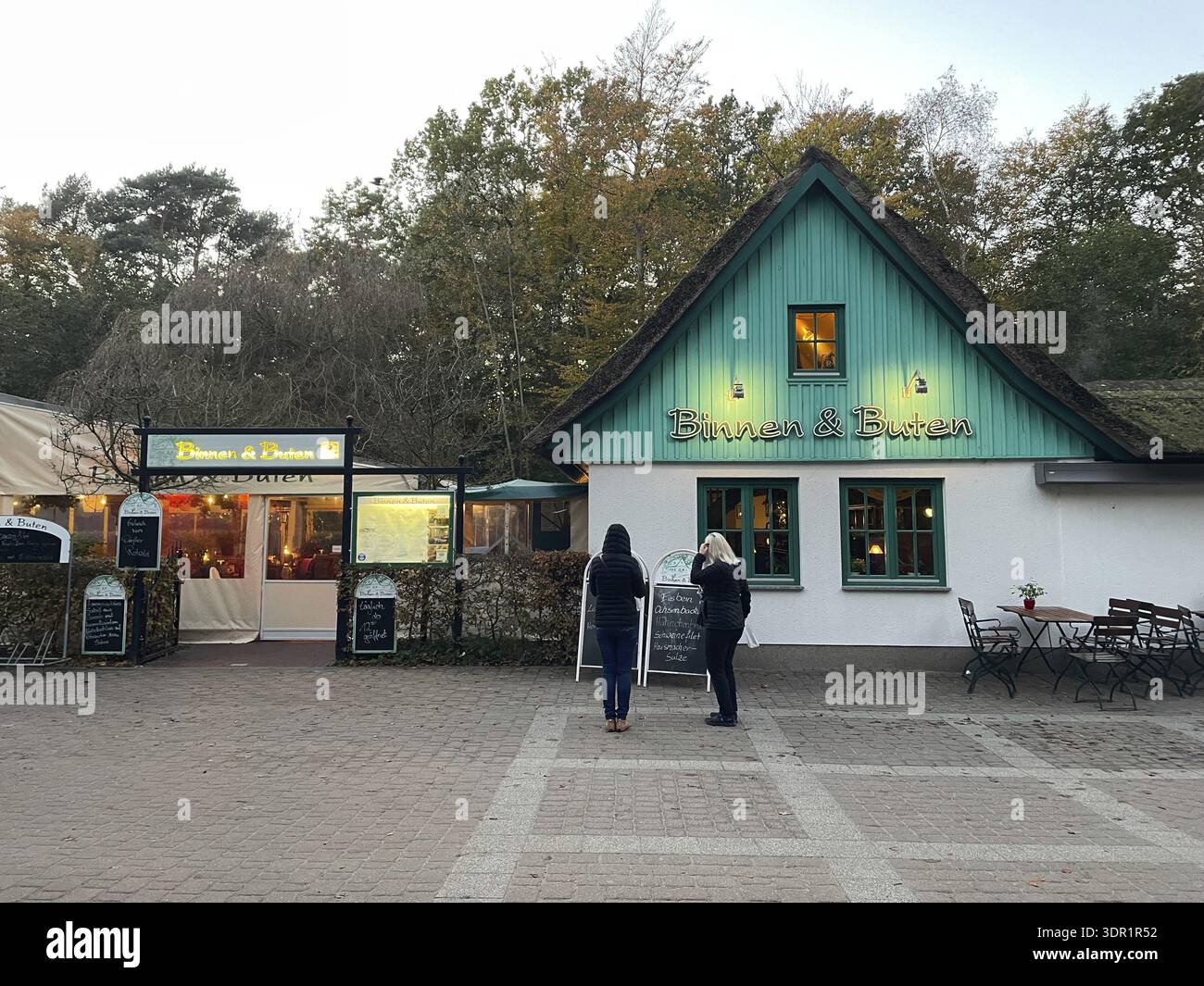 Shops in the Baltic Sea resort of Prerow, near the pier, Baltic Sea. Mvorpommersche Boddenlandschaft, Darss-Zingster Boddenkette, Baltic Sea, peninsul Stock Photo